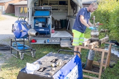 Aufstellung & Aushärtung des Schlauchliners mit Warmwasser