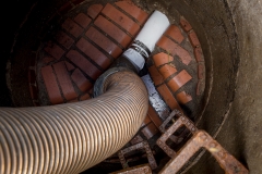 Aufstellung & Aushärtung des Schlauchliners mit Warmwasser