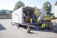 Säuberung der Mischanlage